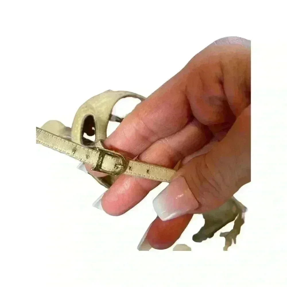 DIOR Womens Shoes Natural Open Toe Wedge Sandals Made in Italy Heels Size 37.